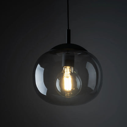 VIBE Graphite Glass Scandinavian Pendant Light LumoCrafts