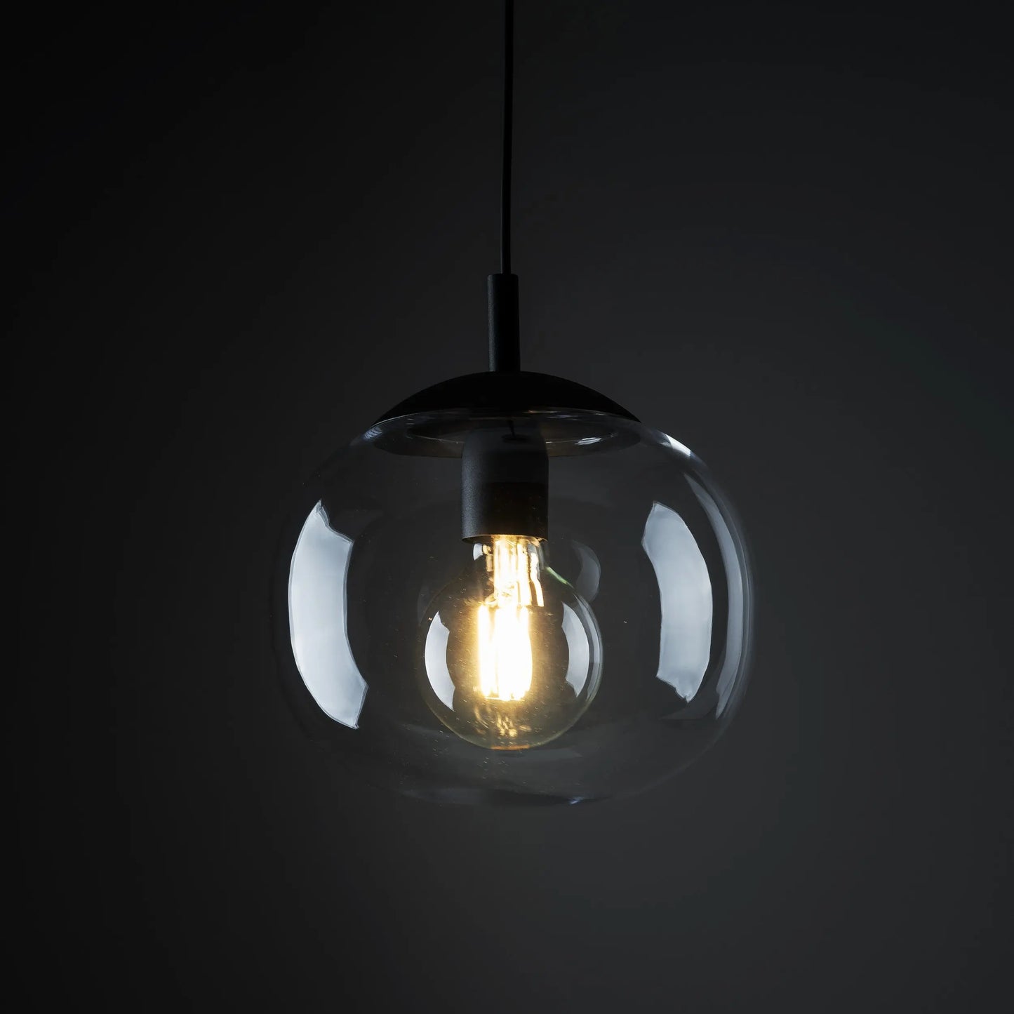 VIBE Graphite Glass Scandinavian Pendant Light LumoCrafts