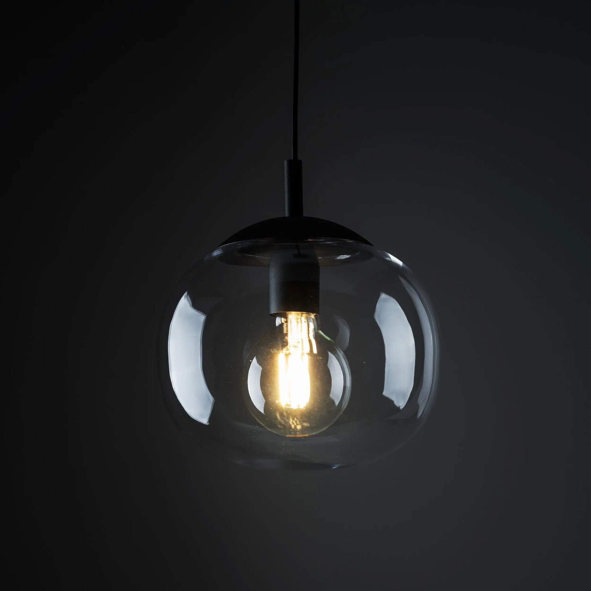 VIBE Graphite Glass Scandinavian Pendant Light LumoCrafts