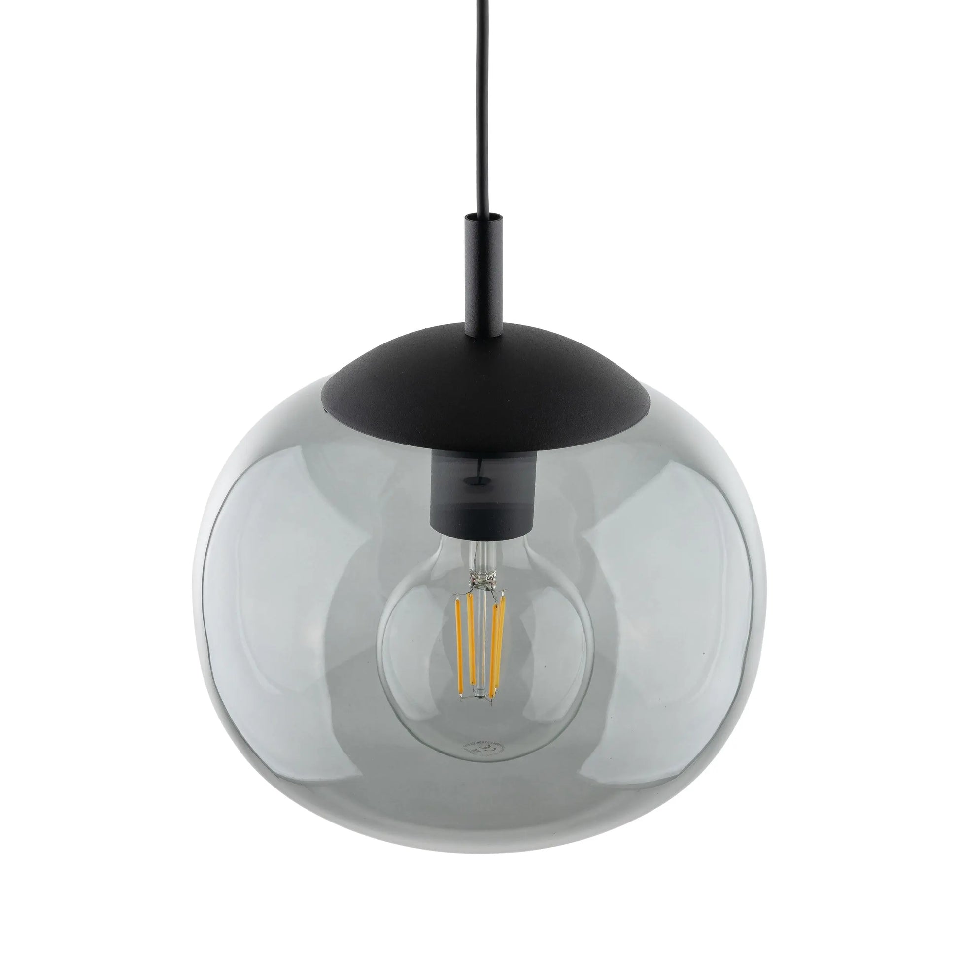 VIBE Graphite Glass Scandinavian Pendant Light LumoCrafts