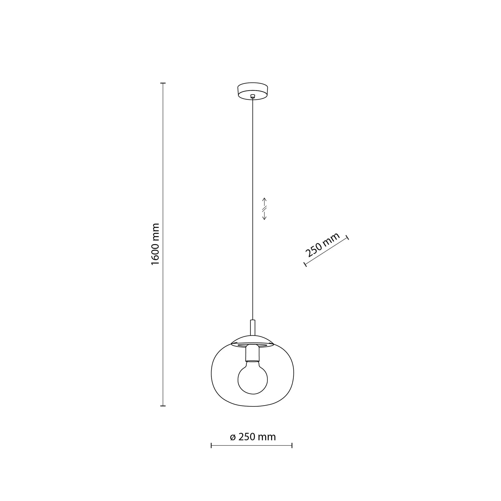 VIBE Graphite Glass Scandinavian Pendant Light LumoCrafts