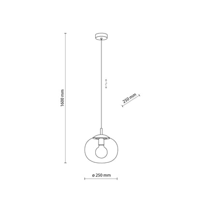 VIBE Graphite Glass Scandinavian Pendant Light LumoCrafts