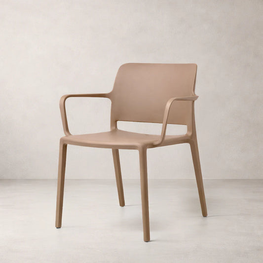 Pamela Stackable Dining Armchair, Brown