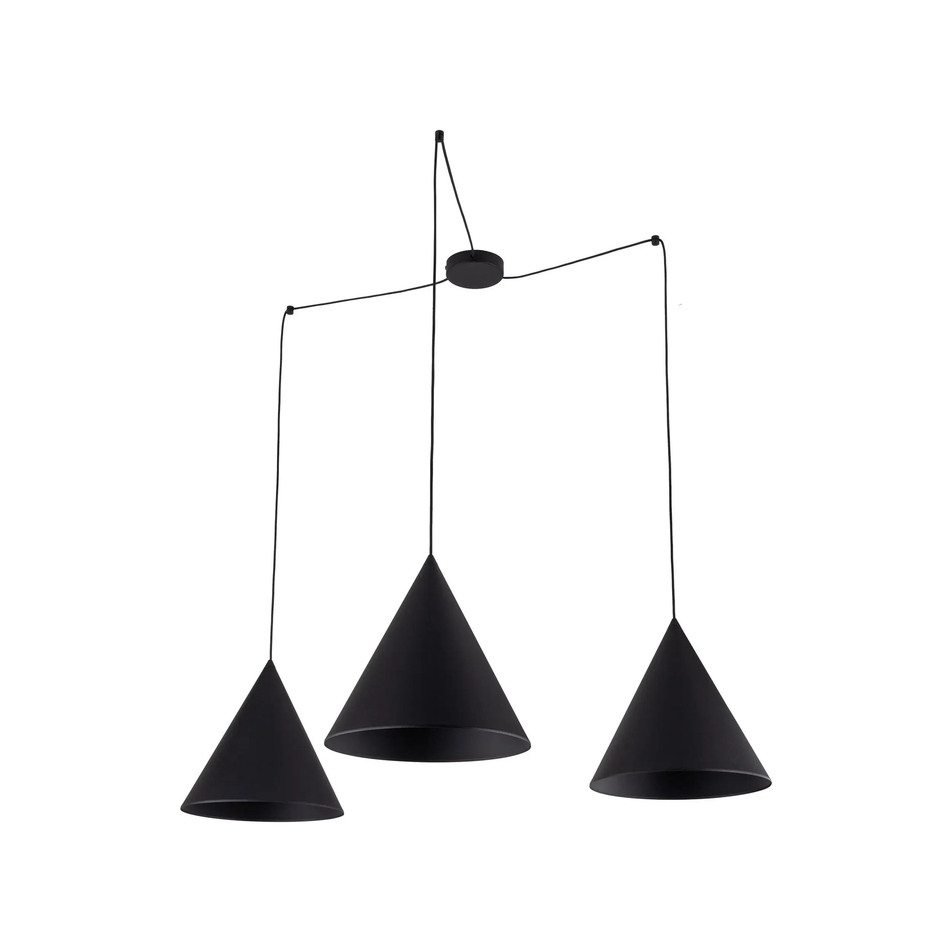 CONO Black Modern Minimalist  Suspension Light 3 LumoCrafts