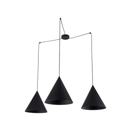CONO Black Modern Minimalist  Suspension Light 3 LumoCrafts
