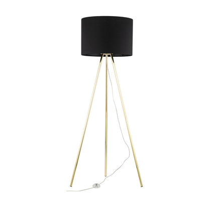 UMBERTO Black Modern  Floor Lamp