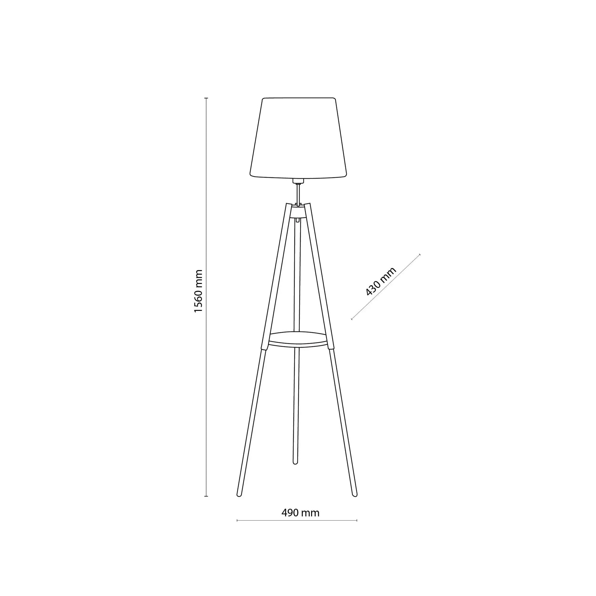 VAIO White Tray Table Floor Lamp LumoCrafts
