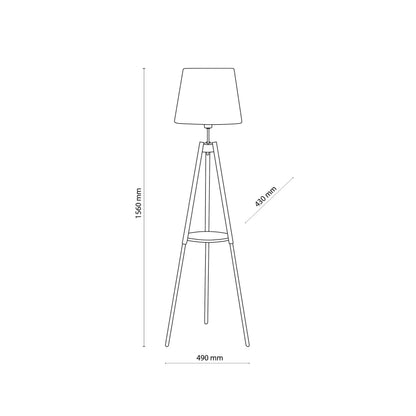VAIO White Tray Table Floor Lamp LumoCrafts