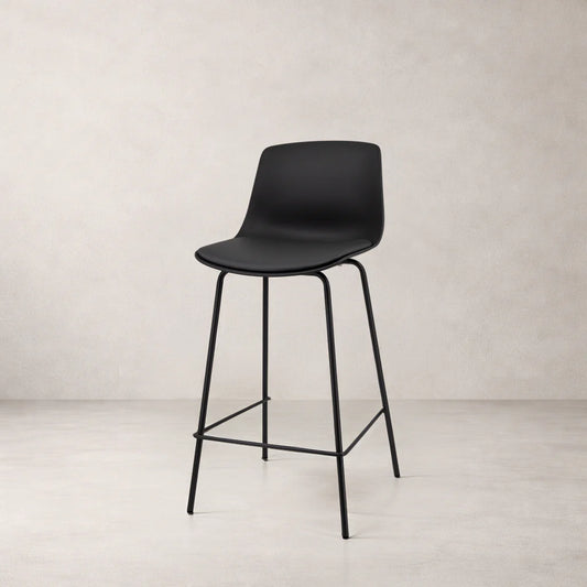 Agata Counter Stool, Black, 25.6"