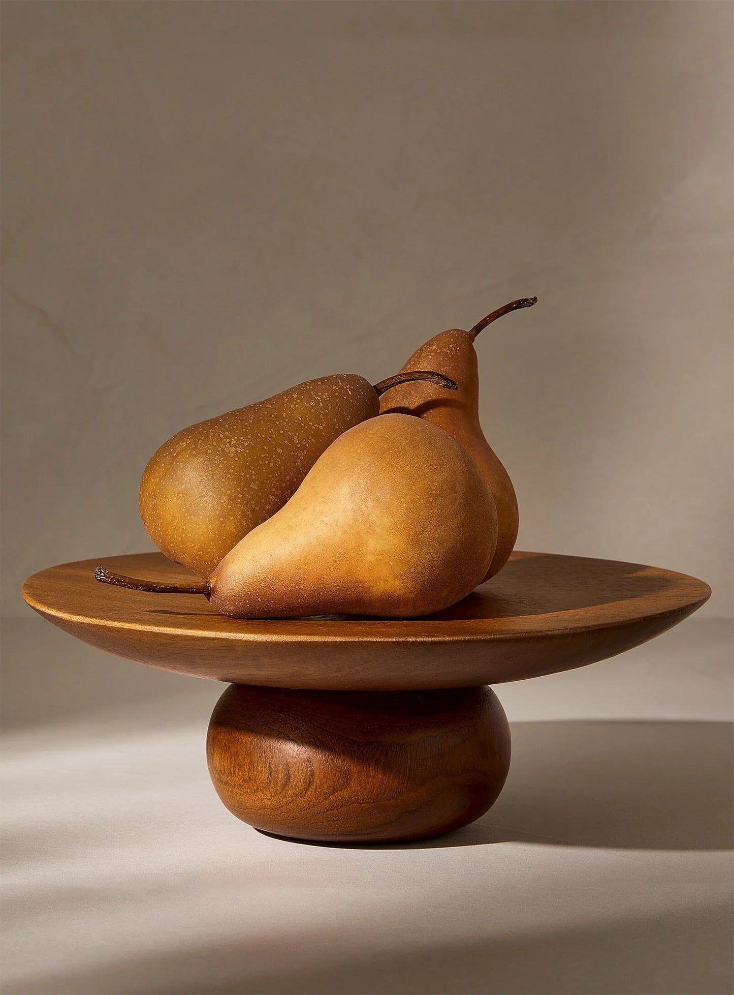 Teak wood cake stand