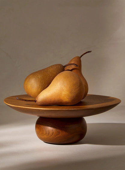 Teak wood cake stand