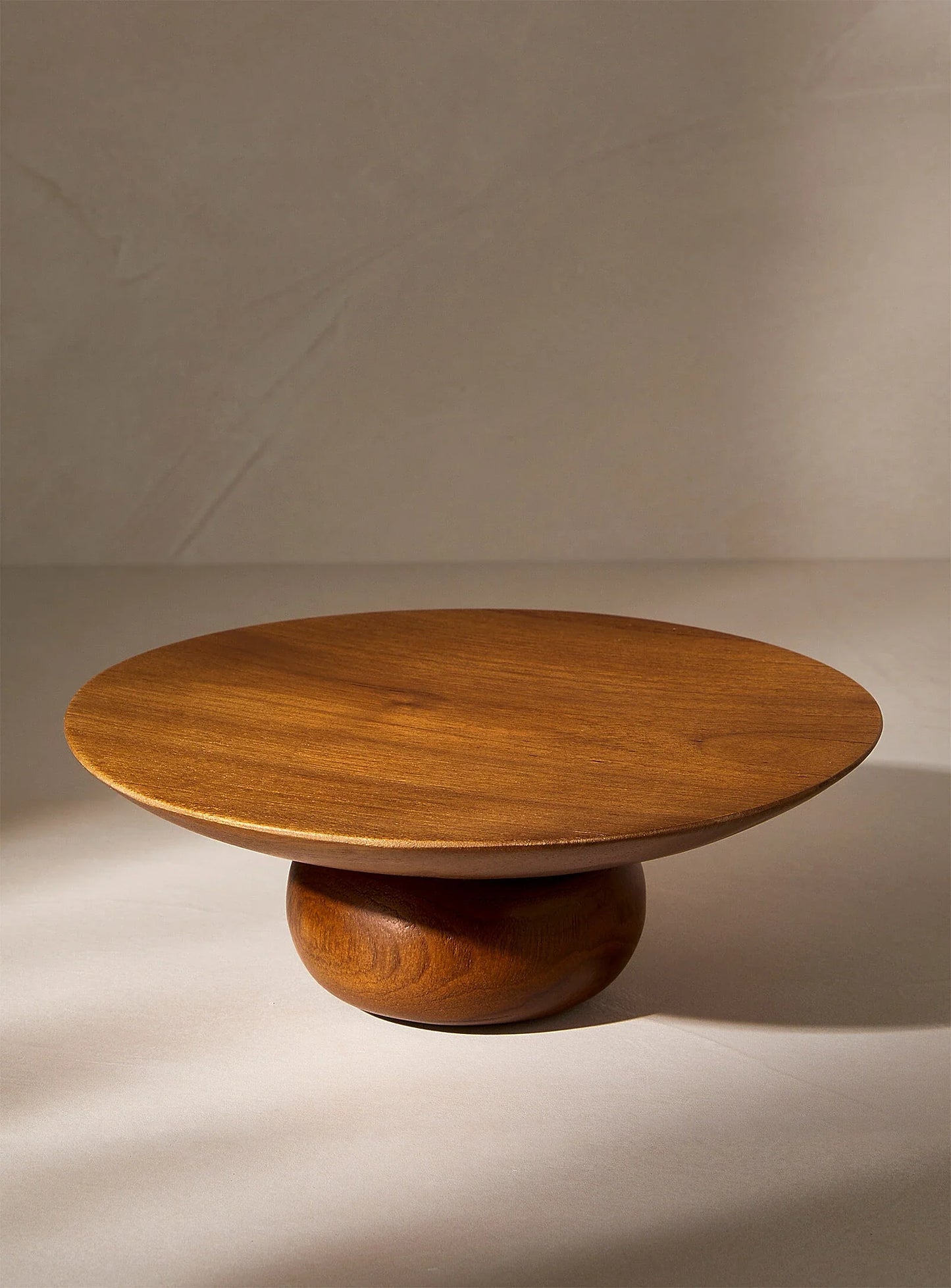 Teak wood cake stand