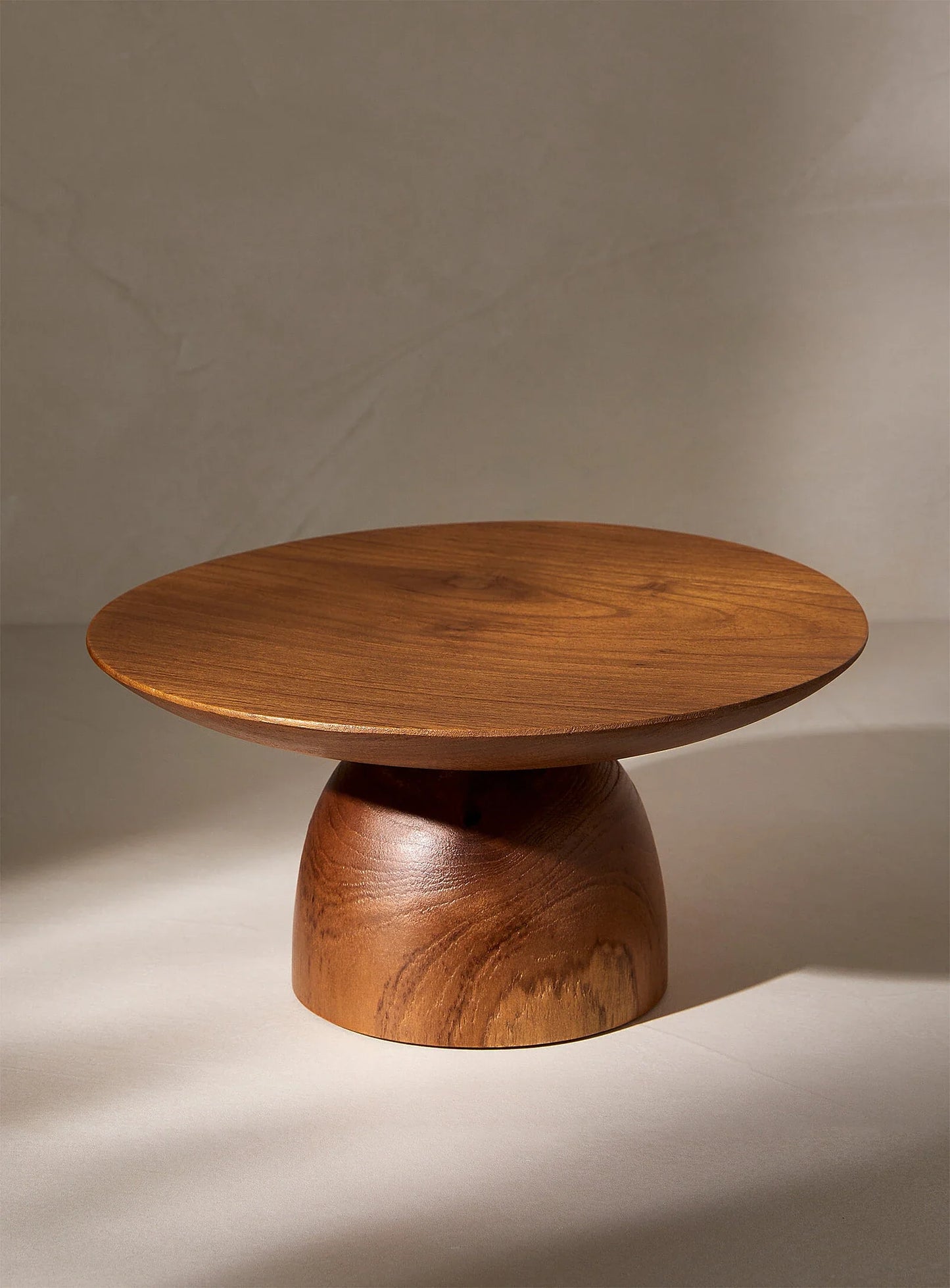 Teak wood cake stand