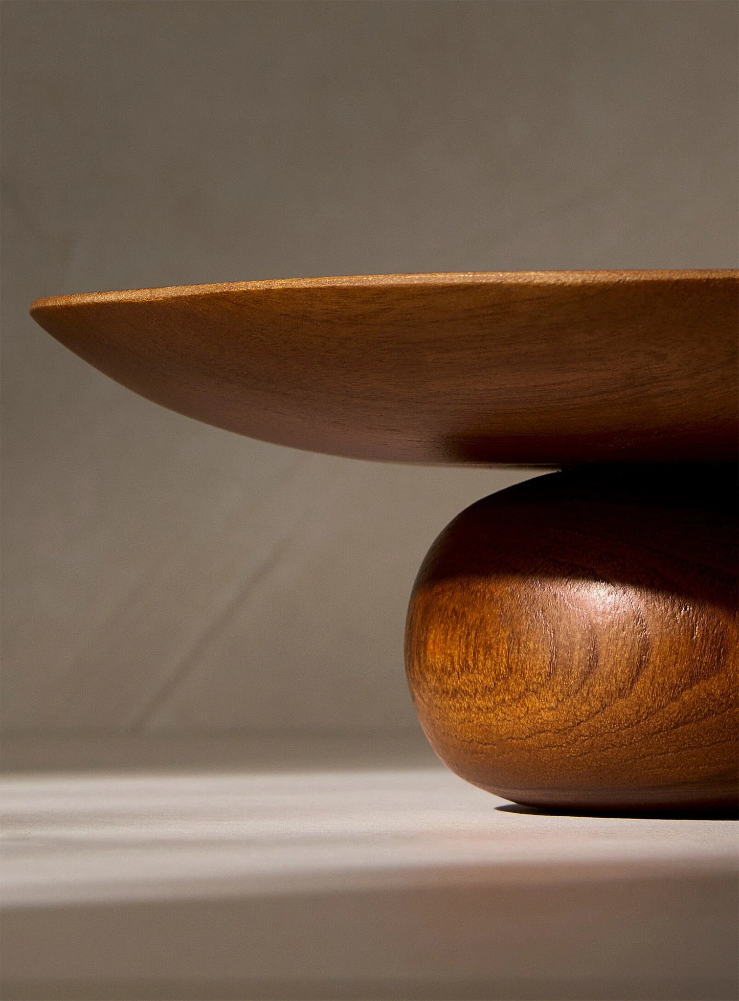 Teak wood cake stand