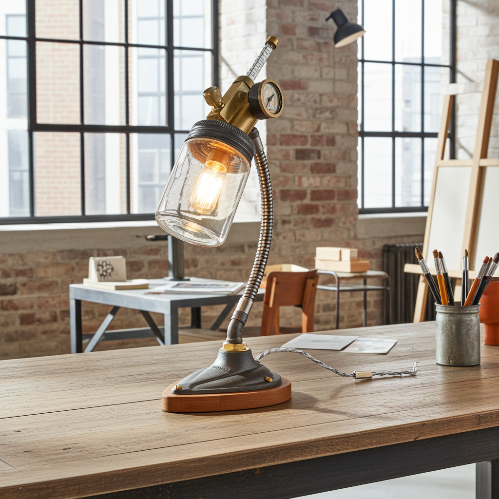 Handmade medical jar lamp