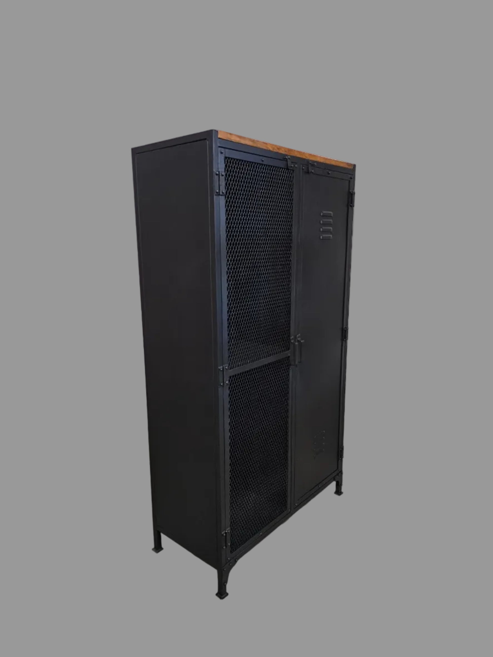 armoire industrielle bois et acier