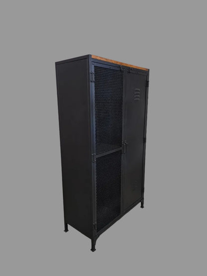 armoire industrielle bois et acier
