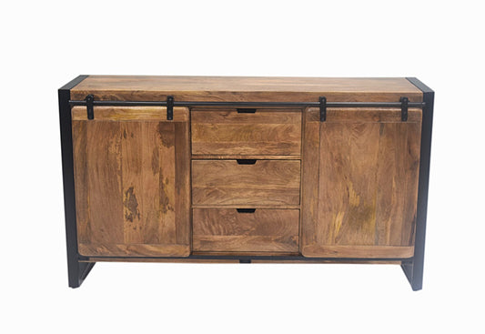 Avila sideboard in mango wood with sliding doors