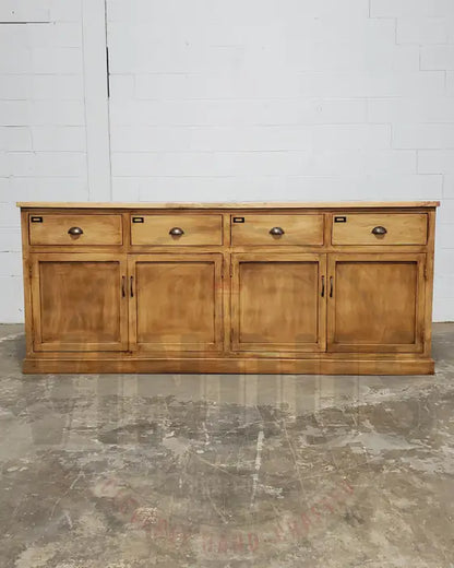 Country sideboard in mango wood with natural patina finish