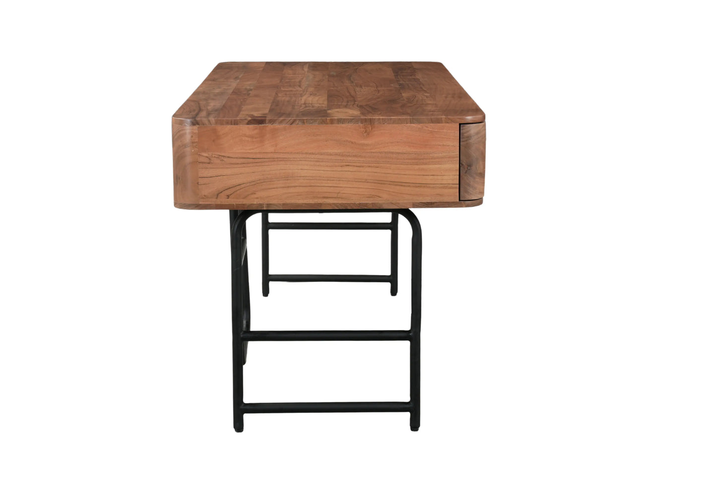 Bureau en Acacia Massif et Acier Noir
