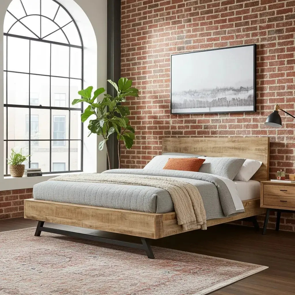 Cadre de Lit King en bois massif de Manguier Vindus Furniture