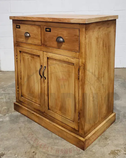 Country chest of drawers in mango wood with natural patina finish