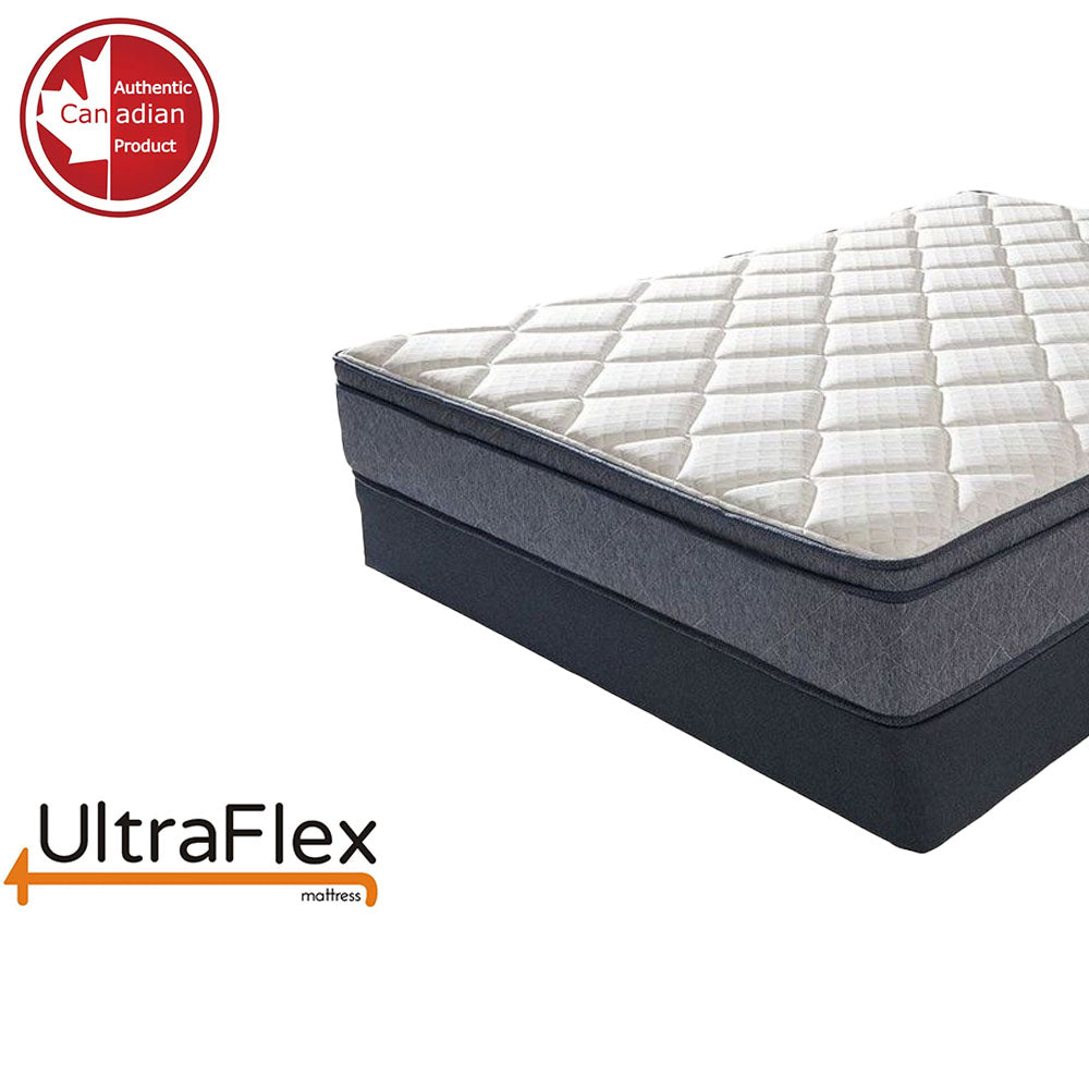 UltraFlex DELIGHT- Advanced Orthopedic Support, High-Density Pressure Relief Foam, Multiple Posture Support, Motion Transfer Pockets, CoolGel (Made in Canada) - With Waterproof Mattress Protector 