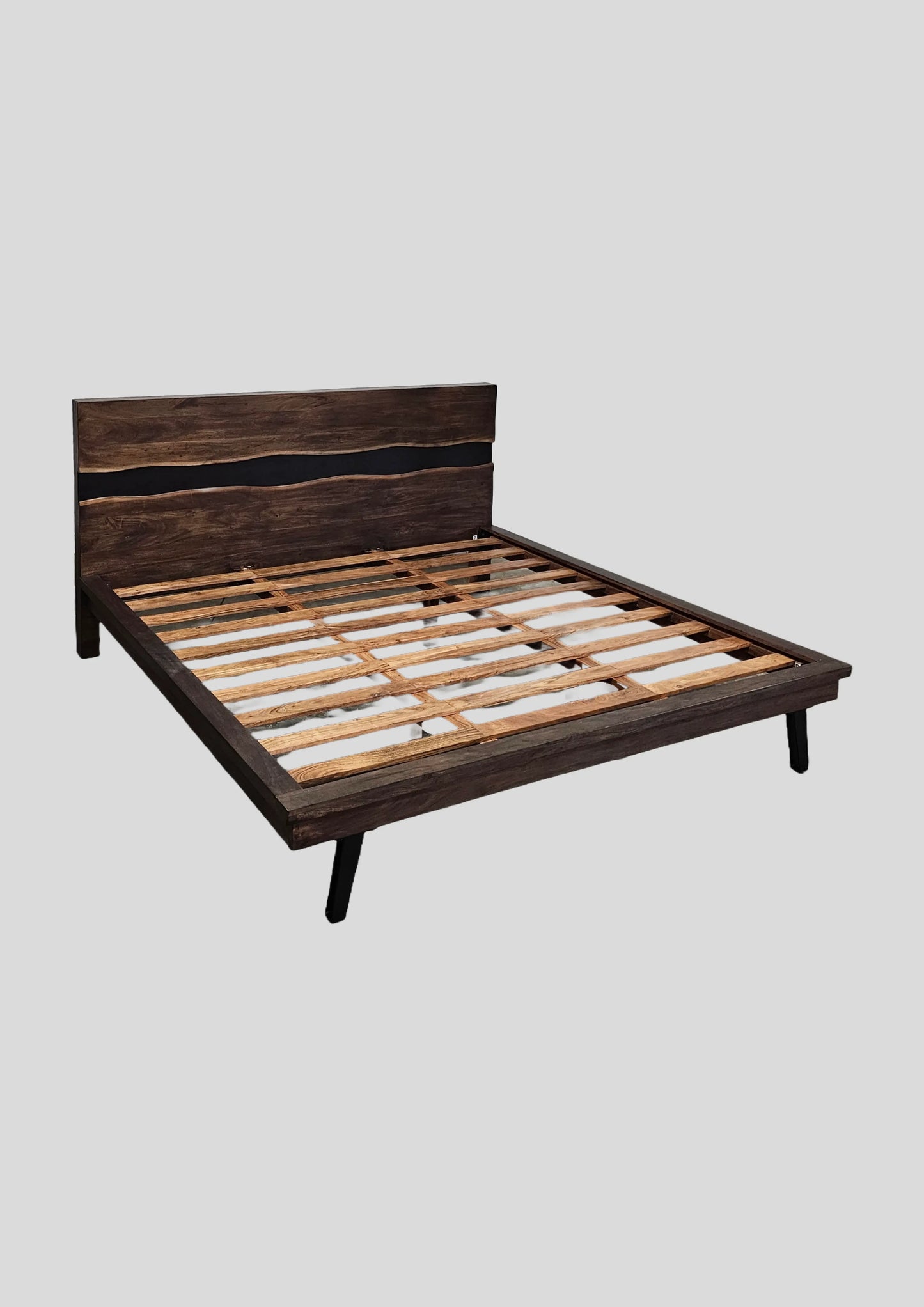 Cadre de Lit en bois d'Acacia live edge massif (Queen) Vindus Furniture