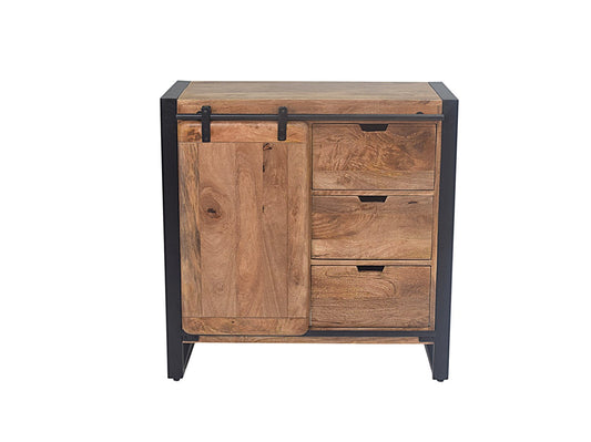 Avila chest of drawers in mango wood with sliding door