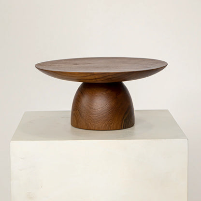 Teak wood cake stand