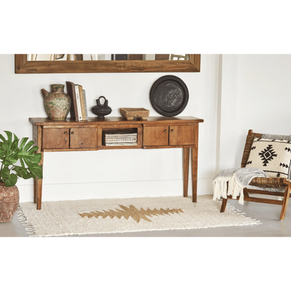 Apache rug made of organic cotton, handmade