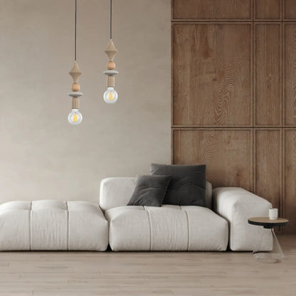 TOWER Beige Scandinavian Pendant Lamp LumoCrafts