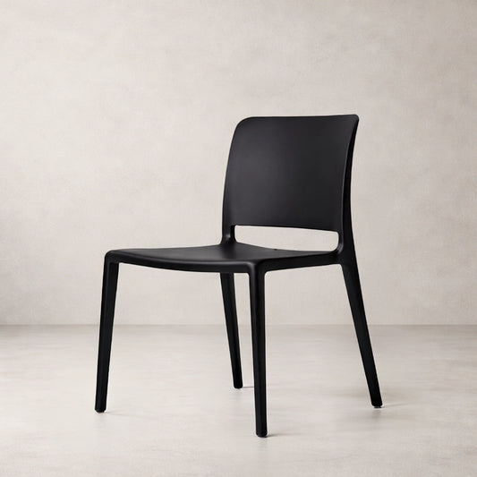 Pamela Stackable Dining Chair, Black