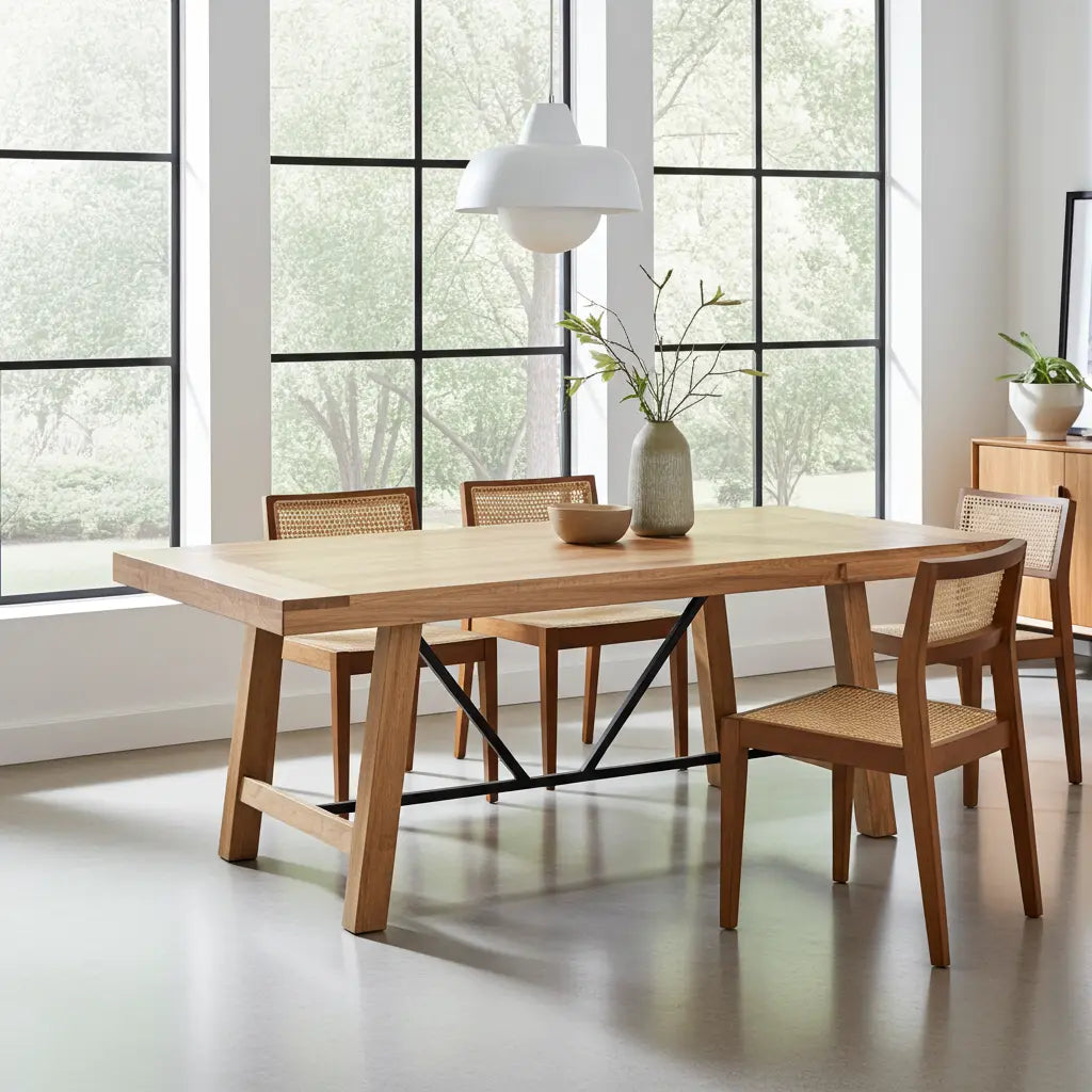 Table à Dîner en Acacia Sablé