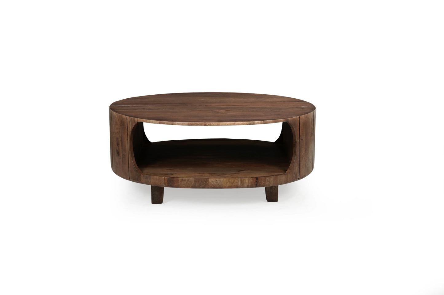 Table basse ronde en bois d'acacia