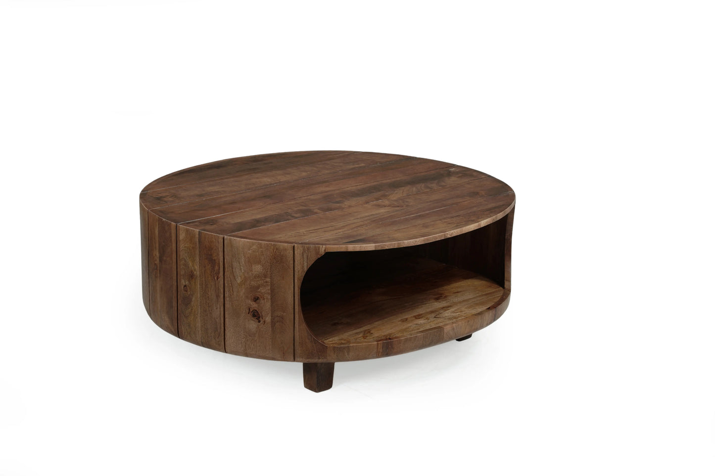 Table basse ronde en bois d'acacia