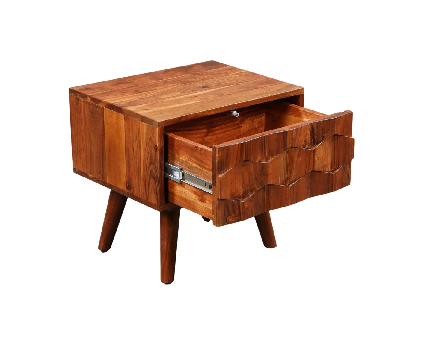 Zaya Bedside Table in Acacia