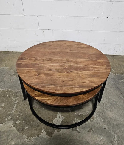 Acacia Wood Nesting Coffee Tables (Natural)
