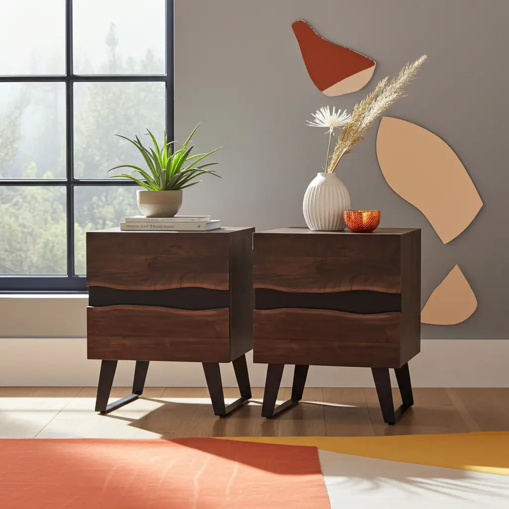 Tables de Chevet Wiamea en acacia