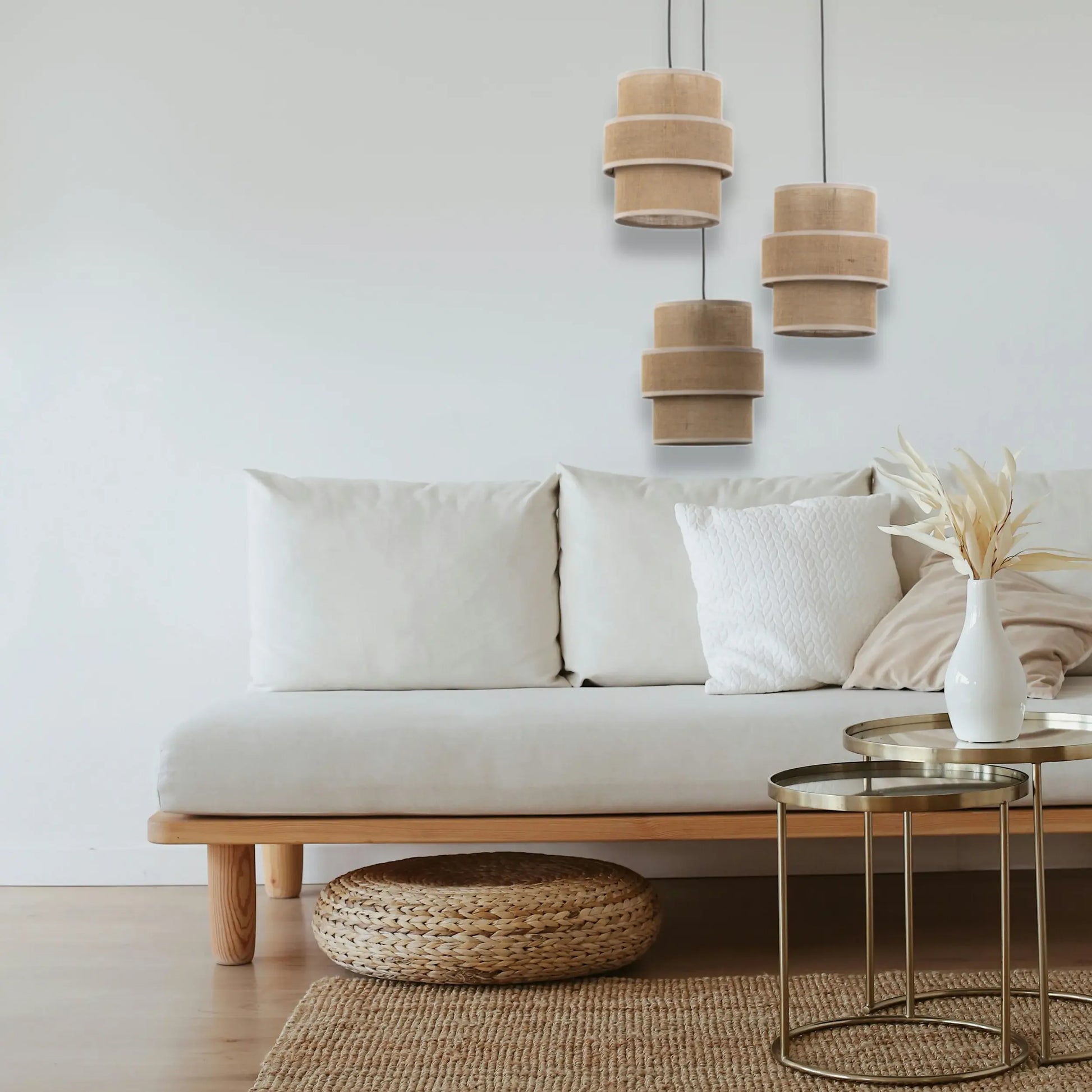CALISTO JUTE Natural Pendant Lamp 3 LumoCrafts