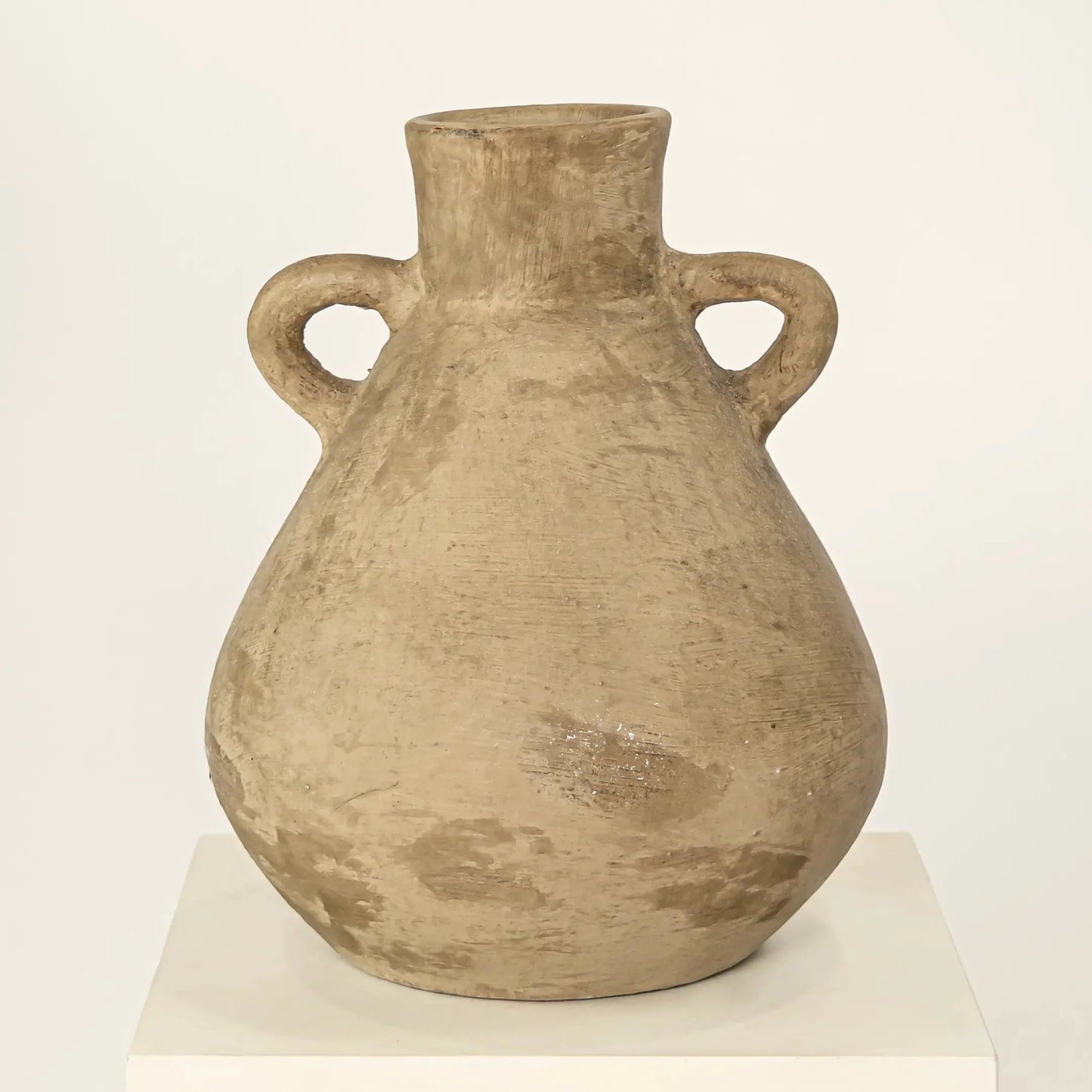 Decorative vase with 2 handles - Taupe