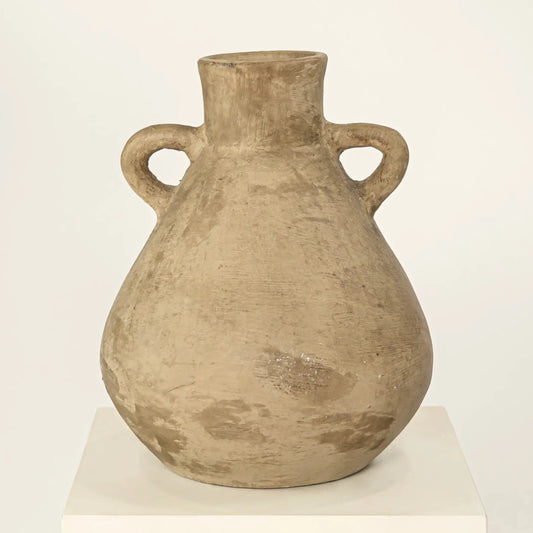 Decorative vase with 2 handles - Taupe