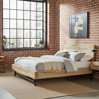 Solid Mango Wood Queen Bed Frame