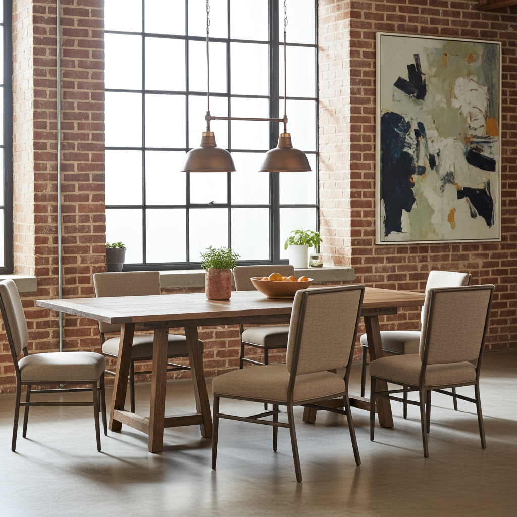 Anzio Dining Table in Recycled Wood