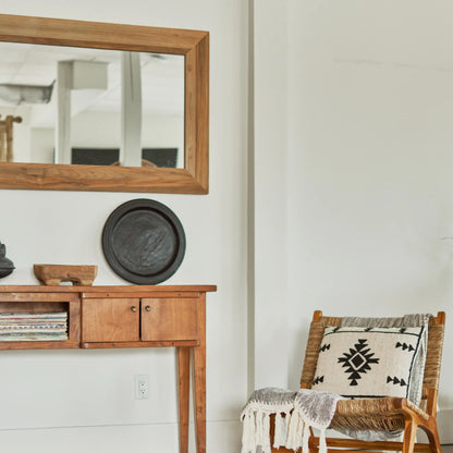 Mirror made from recycled teak