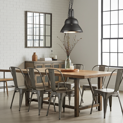 Black factory style pendant light