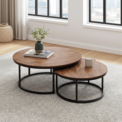 Acacia Wood Nesting Coffee Tables (Natural)